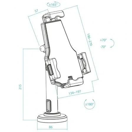 TooQ Soporte Antirrobo de Mesa/Pared para Smartphone/Tablet TQTDS0812 Negro TooQ Soporte Antirrobo de Mesa/Pared para Smartphone/Tablet TQTDS0812 Negro